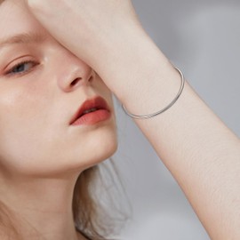 VENACOLY Bangles for Women 925 Sterling Silver Adjustable Open Bangle Bracelets for Women Jewelry Gifts, 2017