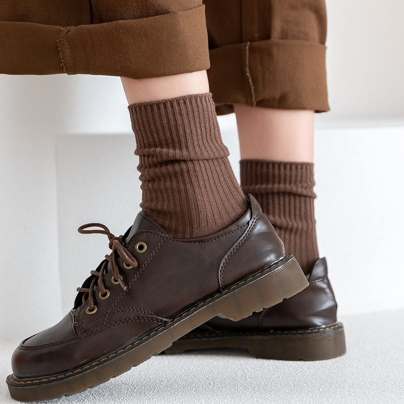 ACCFOD Cute Crew Socks Casual Athletic Aesthetic Socks Neutral Cotton