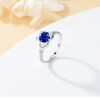 Heart Birthstone Claddagh Ring 925 Sterling Silver Elegant 6MM Tanzanite