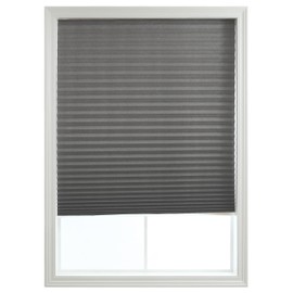 Cut-at-Home Cordless 100% Blackout Cellular Fabric Pleated Window Shade Pull-Down Blind for Home, Bedroom, Living Room, Kitchen, Office, Cut-to-Size, with 2 Clips, 48x72 inches, Gray, 1 Pack