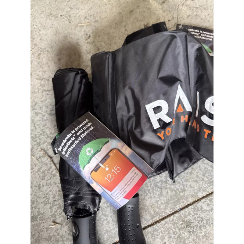 Innovative NIP Rain Alertz Powered Umbrella With Case “RAISE” Logo