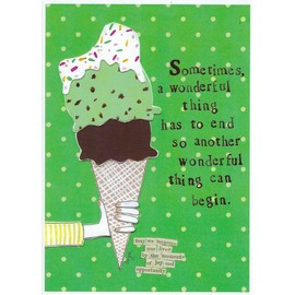 Curly Girl - Greeting Card - Sometimes a wonderful thing has to end so…