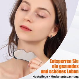 Gua Sha Stainless Steel for Face Massage, Stainless Steel Gua Sha Stone for Anti-Ageing, Anti-Wrinkle and Swelling Reduction, Guasha for Face, Neck and Body Muscles, GuaSha Face Care (Lip)