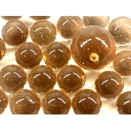 Big Game Toys~25 Glass Marbles Axolotl Translucent Clear Peach/Pink Game Pack (24 Player, 1 Shooter) Decor/Vase Filler/Aquarium