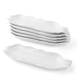 Holst Porzellan MPM 001 Corn Cob Bowl 24 cm White 24.5 x 7.5 x 3 cm Pack of 6