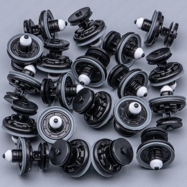 Rexka 20 pcs Trim Panel Push-Type Clips W/Sealer for VW 6Q0-868-243 CC Eos GTI Jetta Passat Phaeton R32 Rabbit Tiguan