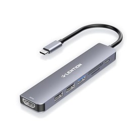 LENTION 7 en 1 Hub USB C a HDMI 4K60Hz, 1 USB 3.0 y 2 USB 2.0                                                                                         