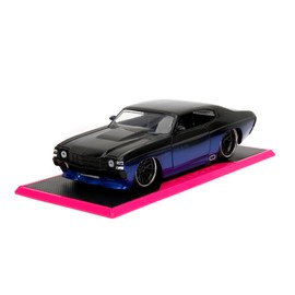 JADA Pink Slips 1:24 1971 Chevy Chevelle SS Die-Cast Car w/Base, Toys for Kids and Adults