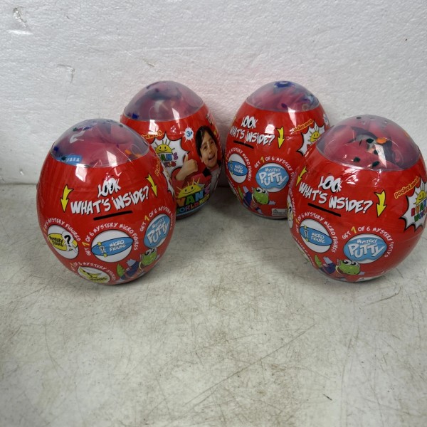Mystery 4x RYAN'S WORLD Mini Mystery Egg, Includes 4 Surprise