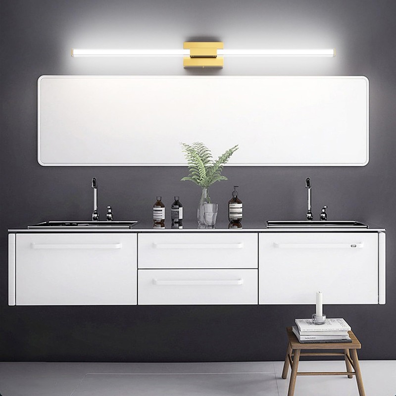 Ralbay 48inch Gold Bathroom Vanity Lights Bar 36W Modern LED