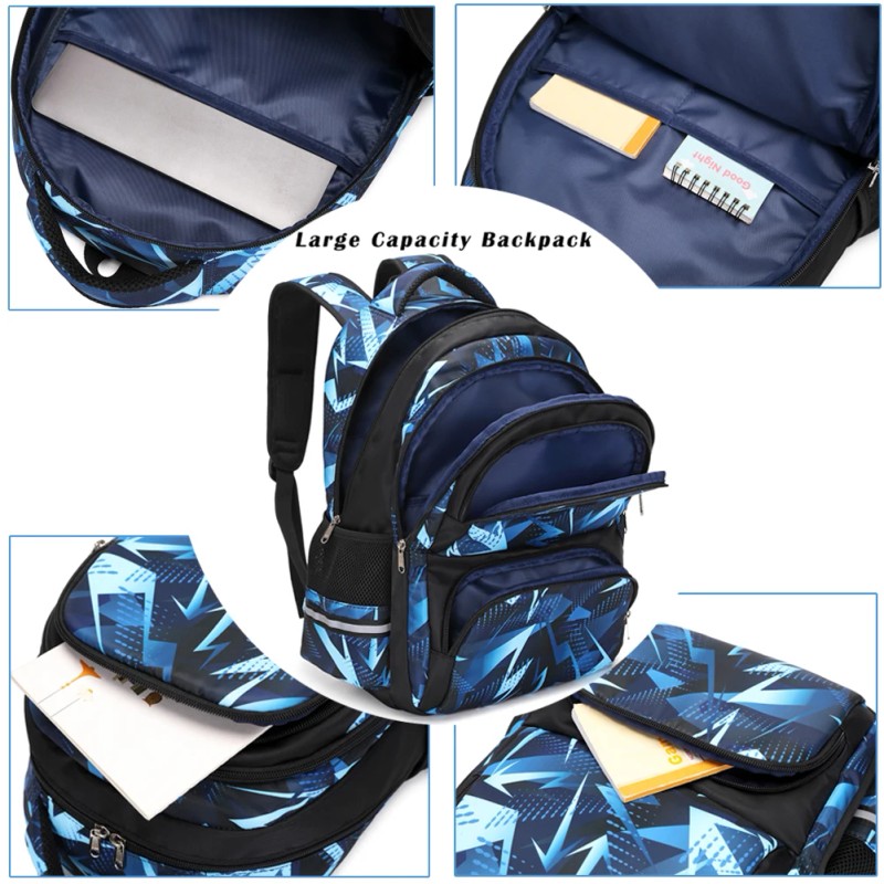 ping Large Capacity School Backpack Set for Students Boys Waterproof