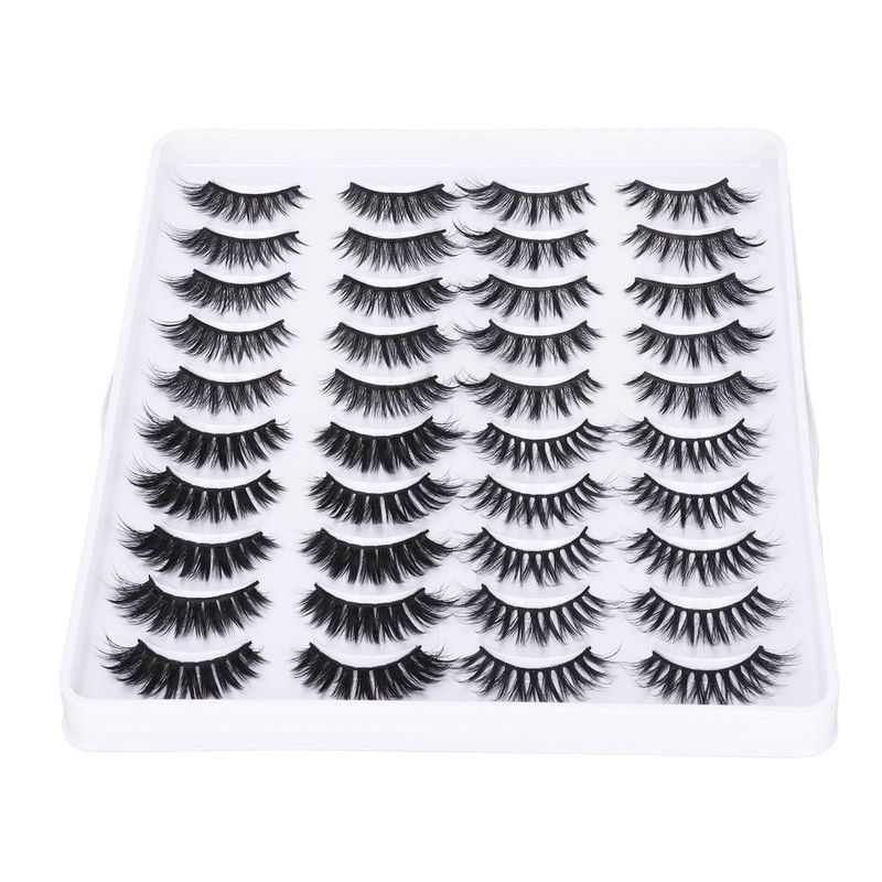 20 Pairs 6D False Eyelashes 4 Styles Long Thick Semi