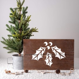 Holly Leaf Stencil Template - Reusable Stencils for Painting in Small & Large Sizes