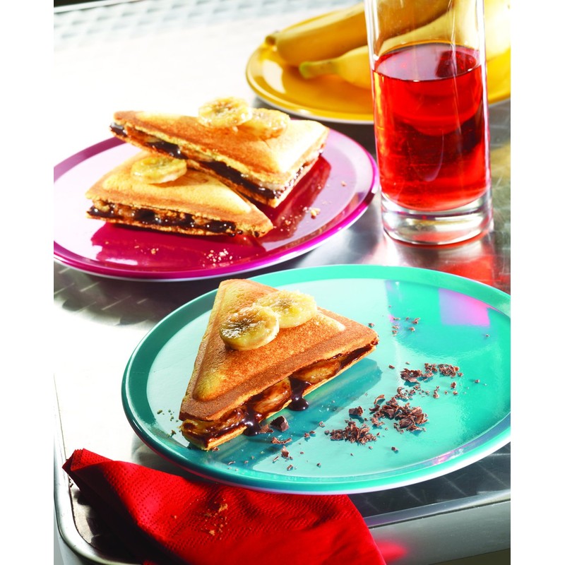 Tefal XA800212 Collection Set Snack Sandwich-Platte, dreieckig, Rezeptbuch mit 4,4