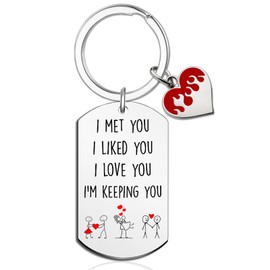 YINSSA Soulmate Gifts For Him Her Romantic I Love You Keychain Valentine'S Gift For Her Couples Boyfriend Girlfriend Anniversary Day Gifts First Date Gift For Her Birthday Christmas