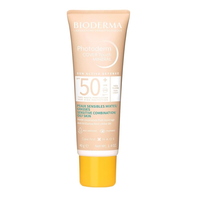 BIODERMA, Protector Solar, Photoderm COVER Touch Mineral Tono MClaro, FPS50+,