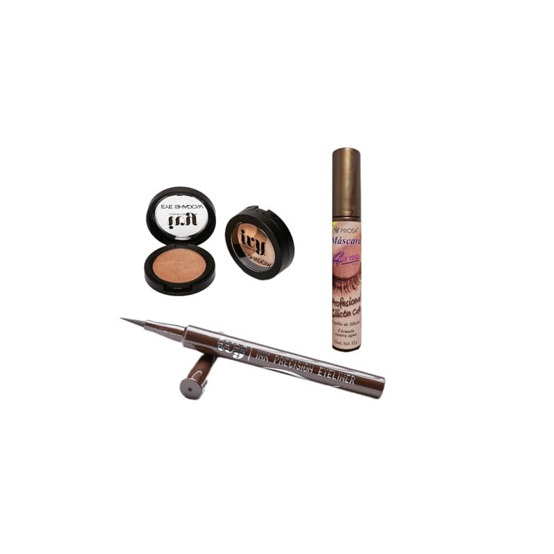 Kit de Maquillaje Viral; Sombra Dorada Goldie Sin, Plumon Delineador