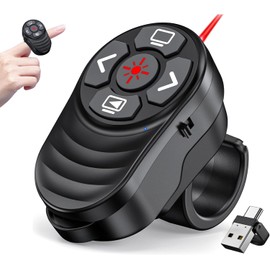 Dinofire USB Type C Wireless Presenter Remote Presentation Laser Pointer Finger Ring PowerPoint Clicker-Slide Advancer for Mac Laptop Class Office
