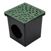 NDS 1218GR Square Catch Basin Drain Grate with Decorative Botanical