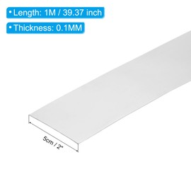 PATIKIL 5cm*1M Stainless Steel Foil Roll 304 Stainless Steel Flushing Roll Roof Sheet Metal Roll 0.1mm Thickness for Roof Gutter Machine Repair Craft DIY Door Window