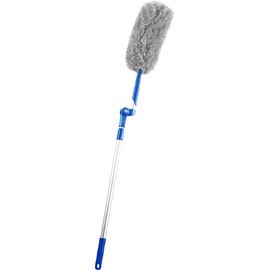 Sichler Haushaltsgeräte Duster: Telescopic Microfibre Duster, Bendable, Lockable Handle Joint (Malleable Microfibre Duster, Washable Microfibre Duster, Telescopic Rod)