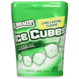 Ice Breakers Ice Cubes Spearmint Gum Bottle Pack- 4 ct