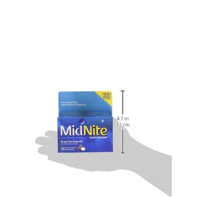 Midnite Herbal Sleep Supplement Chewable Tablets, 30 Count (Pack of