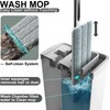 BOSHENG Mop and Bucket with Wringer Set, Flat Floor Mop