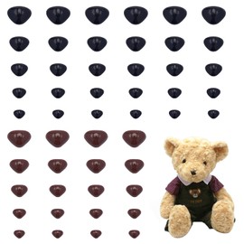 PH PandaHall Plush Nose, 380 Pieces, 5 Sizes Toy, Nose Parts, Paste Type, DIY Sewing, Craft, Handmade, Black, 0.39, 0.39, 0.47, 0.47, 0.5, 0.59, 0.69, 0.59, 0.59, 0.69, 0.69, 0.69 inches
