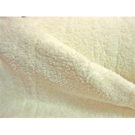 0.5 m Teddy-Plüsch 80% Cotton 20% EL Wool White Sold by the Metre 1.4 m Wide Stretchy