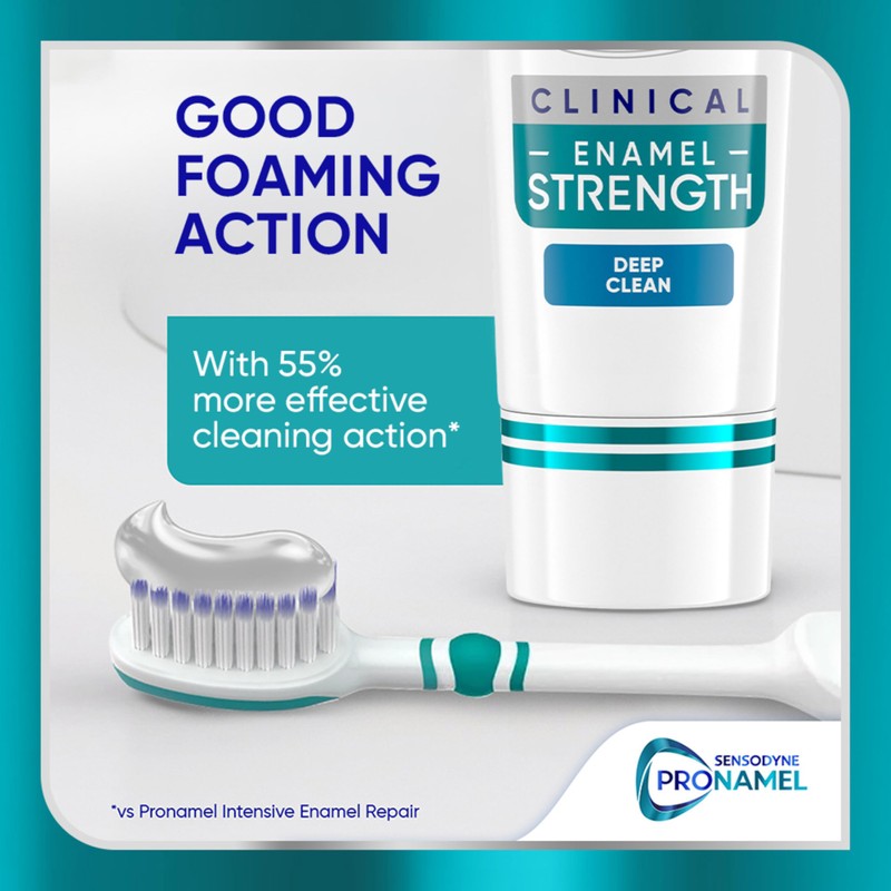 Sensodyne Pronamel Clinical Enamel Strength Toothpaste, Deep Clean, 2.3 oz