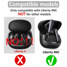 IiEXCEL 6 Pairs Liberty 4 NC Memory Foam Ear Tips, Replacement S/M/L 3 Size Soft Comfortable No Silicone Flexible Eartips Fit in Case Accessories Compatible with Soundcore Liberty 4NC - Foam Black