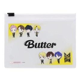 Sunstar Stationery TinyTAN S8586292 Flakes with Case, Yellow