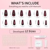 Cat Eyes Press On Nails,12 Sizes - 24 Pcs Soft