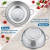 Stainless Steel Colander 22cm, Herogo Metal Kitchen Colanders with Handle,