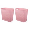Plastic Trash Can Wastebasket, Garbage Container Basket for Bathrooms, Kitchens,