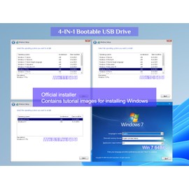 64GB - Bootable Windows 11/10 / 8.1/7, USB Driver 3.2 for Reinstall Windows, Reset Password, Network Drive,Supported UEFI and Legacy, Data Recovery, Repair Tool