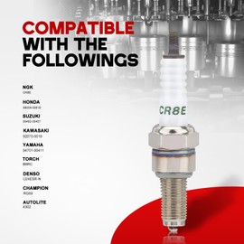 2 Pack CR8E for Suzki 09482-00457 Yamah RAPTOR 700 2006-2018 Torch B8RC Replace 92070-0019 98059-58816