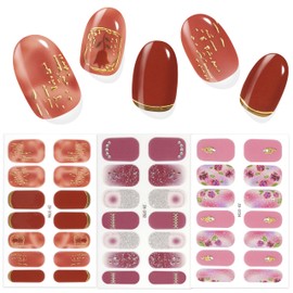 Topforce Nail Seal, Just Stick, Gel Nail Seal, No Hardening Required (3 in 1 Set of 14 Sticks), Nail Seal, Gel Nail, Just Stick, Nail Design, Nail Wrap, For Hands, Long Lasting, Gel Nail Seal, Cute