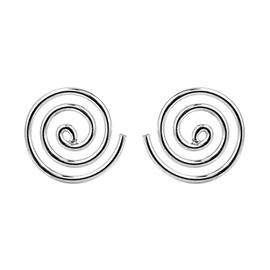 AeraVida Charming Round Swirl Maze Spiral .925 Sterling Silver Stud Earrings | Casual Sterling Silver Stud Earring for Women | Jewelry Gift for All Occasions