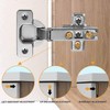 2 Pcs Slide-on 35mm Kitchen Cabinet Wardrobe Door Hinge,110 Degree