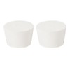 sourcing map 2Pcs Solid Rubber Stoppers, White 10# Tapered Lab