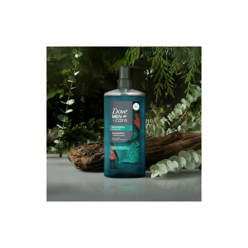 Dove Men Care Gel Baño Aceite Eucalipto Cedro Reconstruir Piel