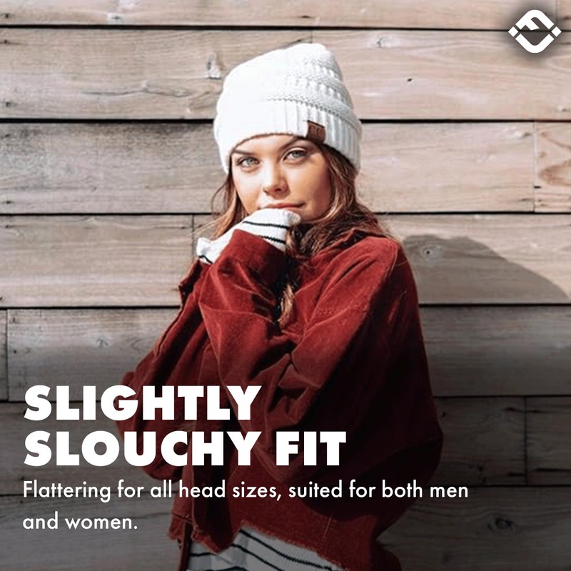 Funky Junque Exclusives - Gorro de punto acanalado sólido para