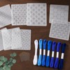 41 Pcs Sashiko Thread Kit Includes 12 Blue Sashiko Thread