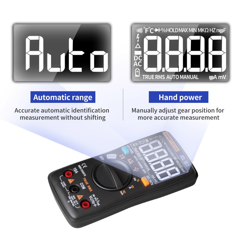 ANENG AN113D Digital Multimeter Electrical Meter 6000 Counts DC/AC Current