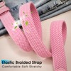 XZQTIVE Women Elastic Braided Belt with Silver Buckle, Woven Stretch