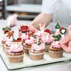 24pcs Merry Christmas Cupcake Toppers Set Happy Birthday Gingerbread, Sanda,