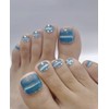 Blue Mist Stone Pedi - Long / Blue Mist Stone