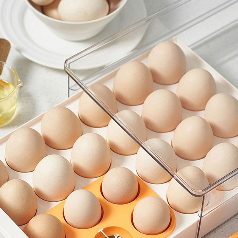 Egg Storage Box Drawer Design 48 Eggs Holder Plastic Refrigerator